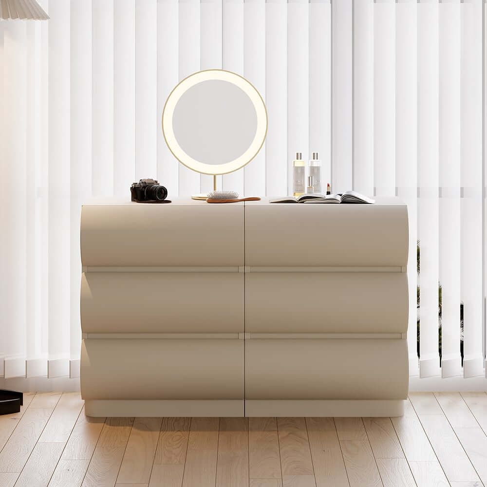 Modern White Faux Leather Bedroom Set with Two-Drawer Storage