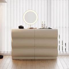 Modern White Faux Leather Bedroom Set with Two-Drawer Storage