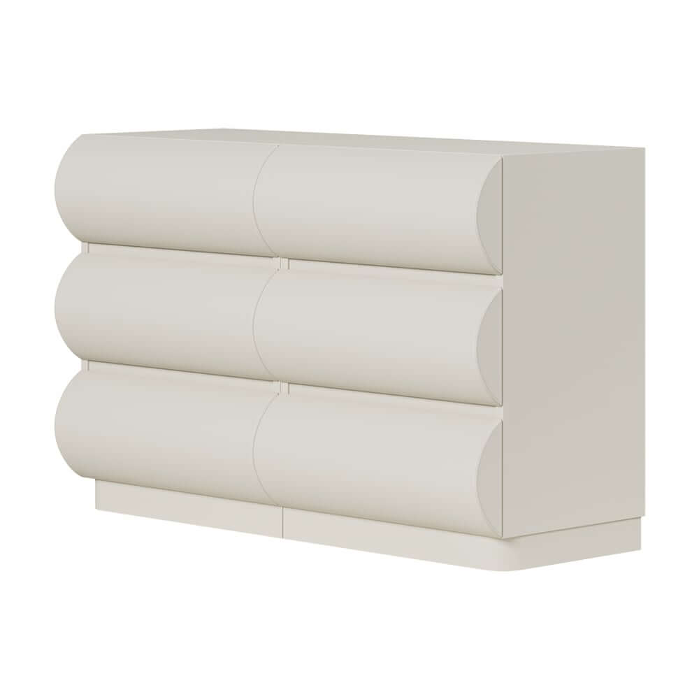 Modern White Faux Leather Bedroom Set with Two-Drawer Storage