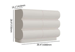 Modern White Faux Leather Bedroom Set with Two-Drawer Storage Dimensions