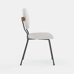 Modern White Faux Leather Dining Chairs Set of 2