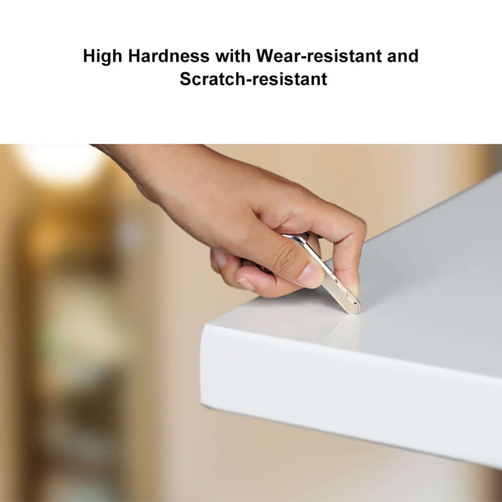 Modern White & Gold Writing Desk with Storage Drawer