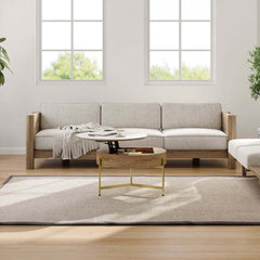 Modern White Lift-Top Coffee Table With Storage, Gold Base