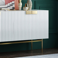 Modern White Manufactured Wood Cabinet With 4 Doors