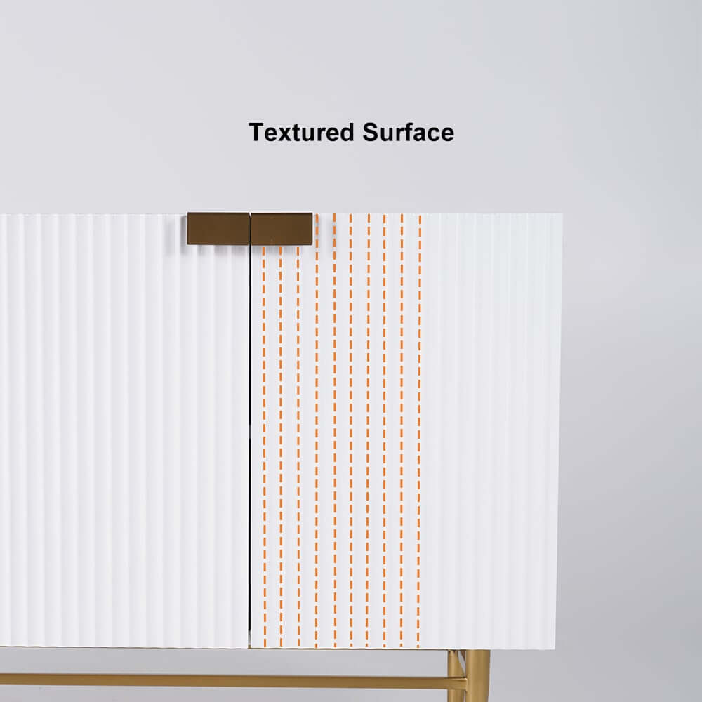 Modern White Manufactured Wood Cabinet With 4 Doors