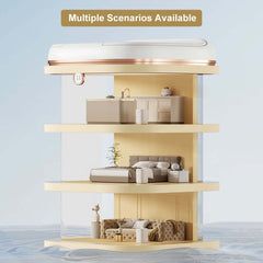 Modern White Motion Sensor Trash Can with Waterproof Design