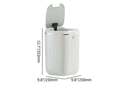 Modern White Motion Sensor Trash Can with Waterproof Design Dimensions