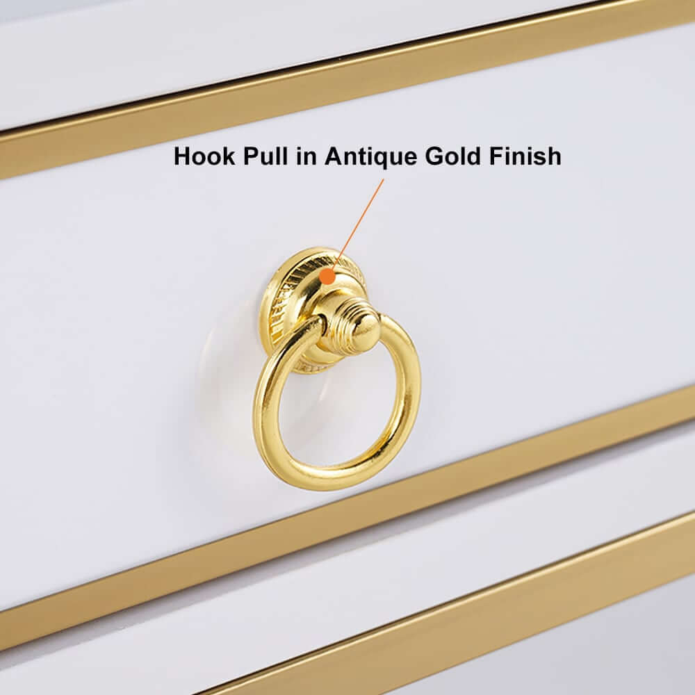 Modern White Pine Nightstand With Gold X Base