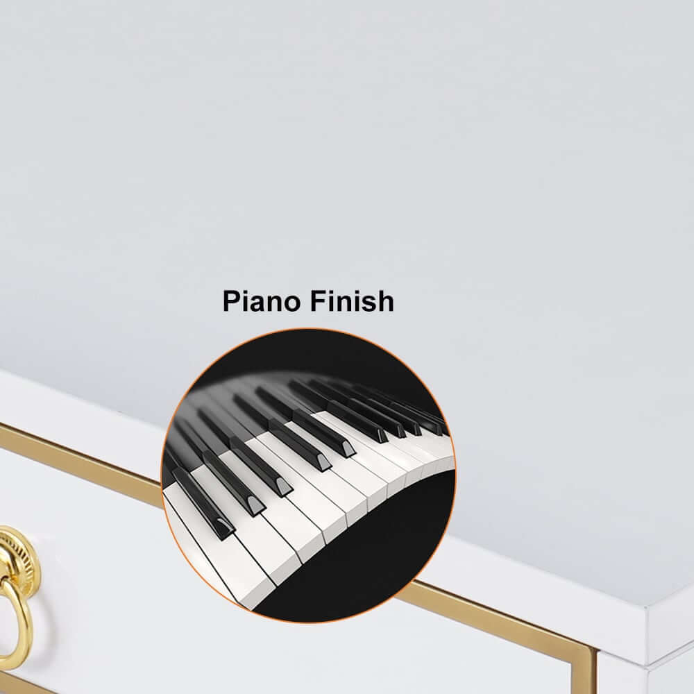 Modern White Pine Nightstand With Gold X Base