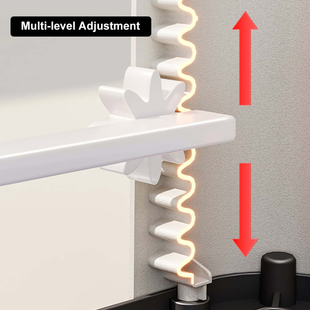 Modern White Plastic Lift Top Kitchen Trash Can with Wheels