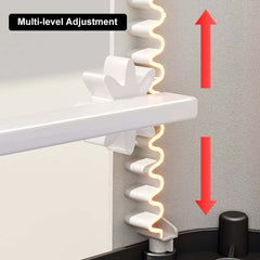 Modern White Plastic Lift Top Kitchen Trash Can with Wheels