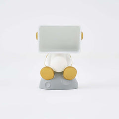 Modern White Resin Nightstand With Shelves And Light