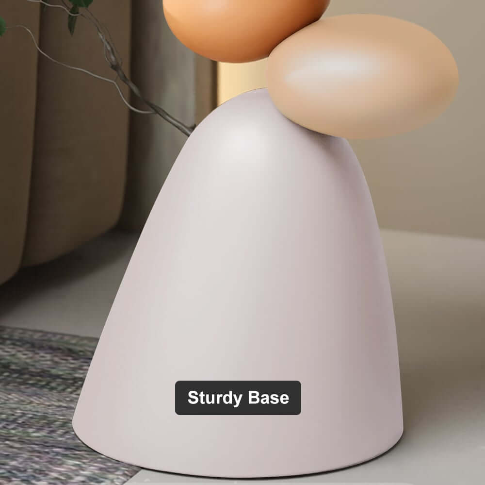 Modern White Resin Novelty Side Table With Pedestal Base