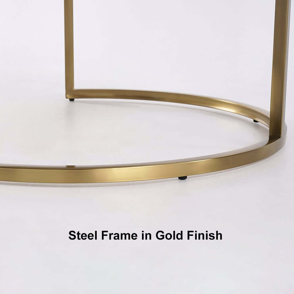 Modern White Sintered Stone Coffee Table Set With Drawer