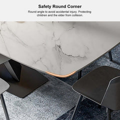 Modern White Sintered Stone Dining Table, Seats 8