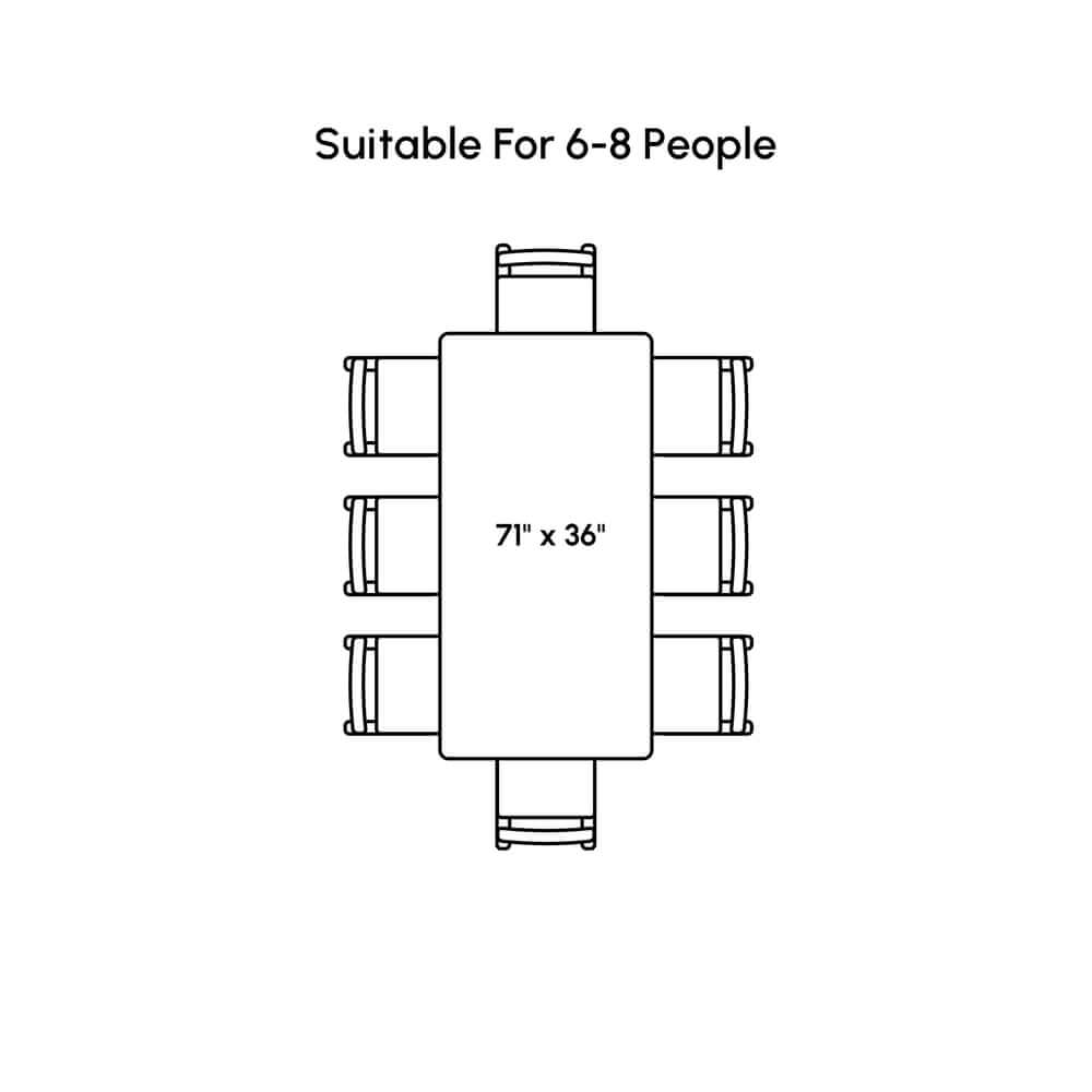 Modern White Sintered Stone Dining Table, Seats 8, Gold Base
