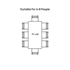 Modern White Sintered Stone Dining Table, Seats 8, Gold Base