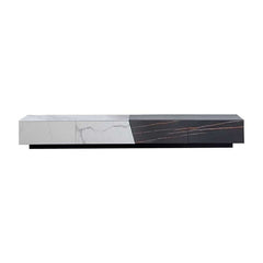 Modern White Sintered Stone TV Stand With 4 Drawers