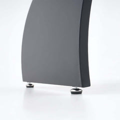 Modern White Trestle Desk with Solid Wood Top and Metal Base