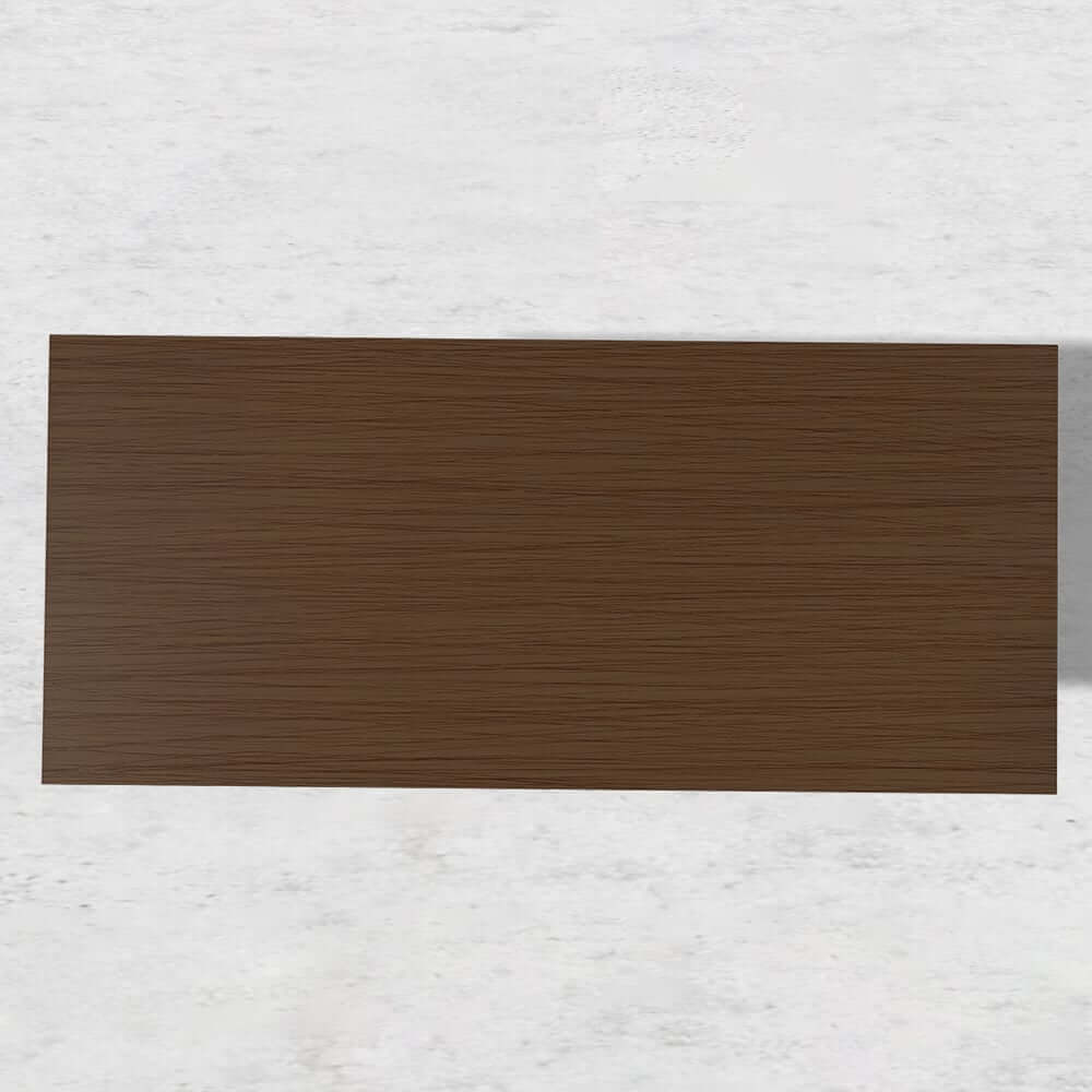 Modern White Trestle Desk with Solid Wood Top and Metal Base