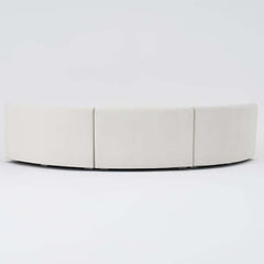 Modern White Velvet Curved Modular Sectional Sofa