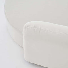 Modern White Velvet Curved Modular Sectional Sofa