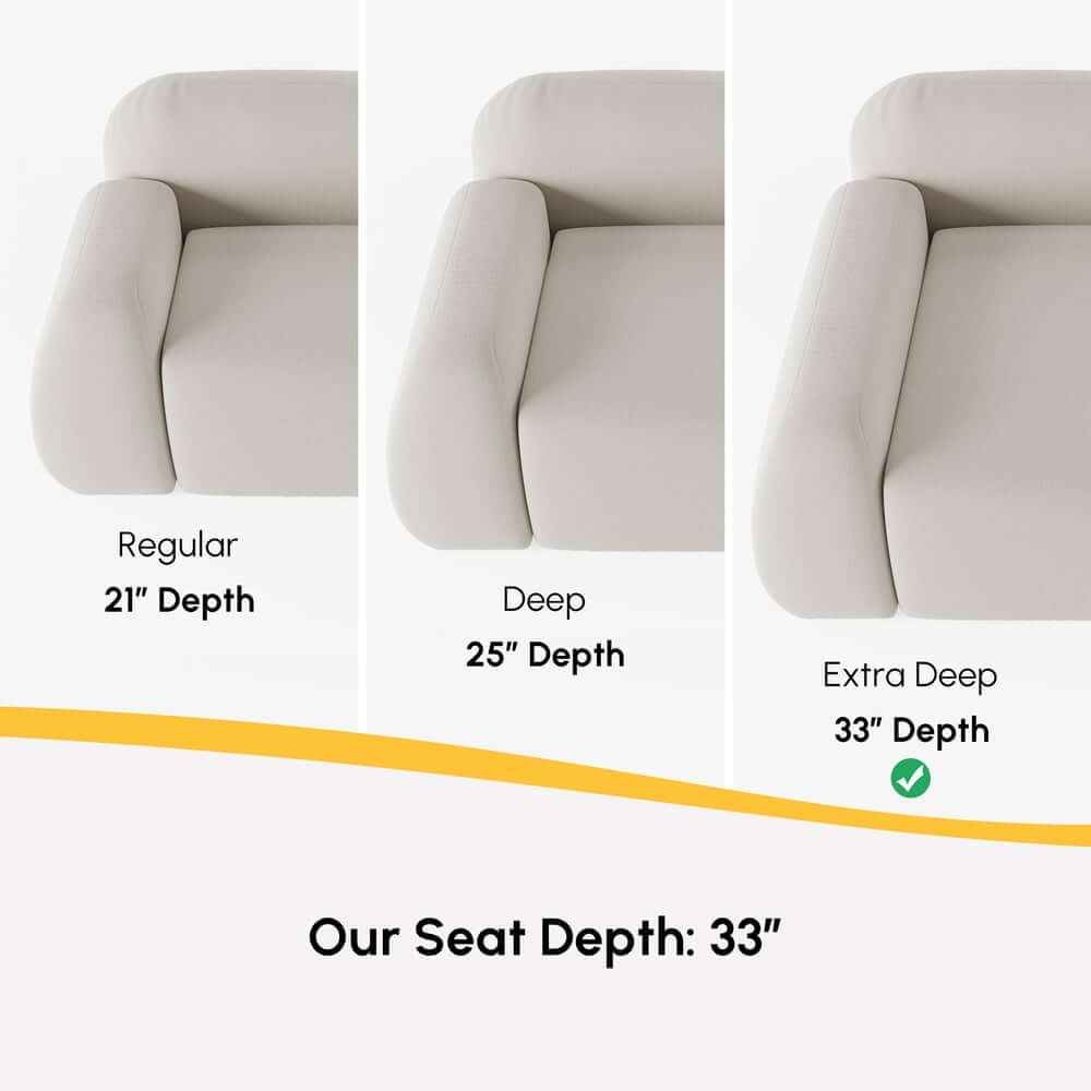 Modern White Velvet Sofa With Square Arms