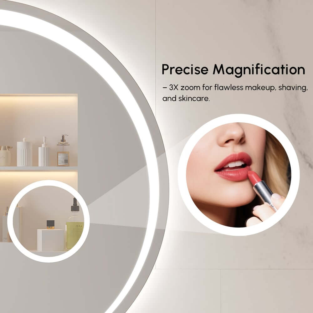 Modern White & Walnut Floating Bathroom Vanity with Sintered Stone Top