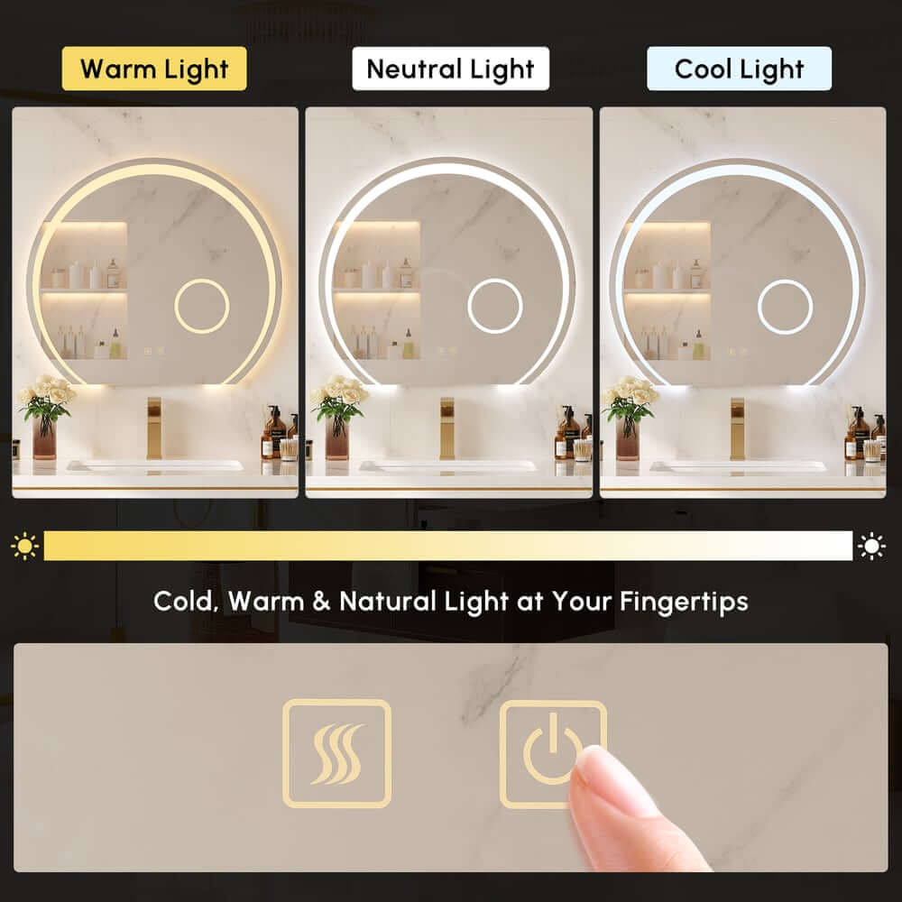 Modern White & Walnut Floating Bathroom Vanity with Sintered Stone Top