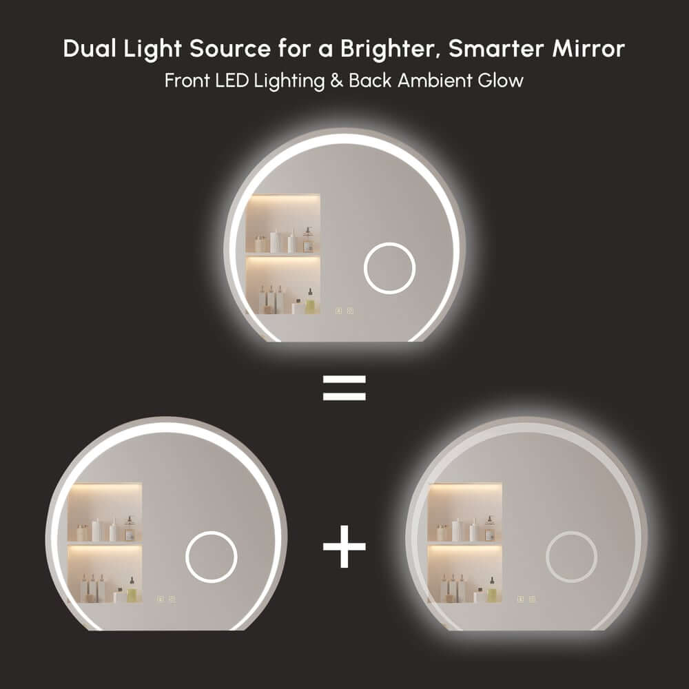 Modern White & Walnut Floating Bathroom Vanity with Sintered Stone Top