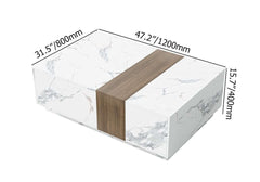 Modern White & Walnut TV Stand With 4 Drawers, MDF Dimensions