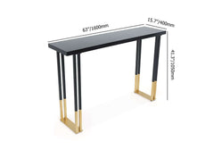 Modern Wood Bar Counter with Gold Stainless Steel Base Dimensions