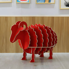 Modern Wooden Animal Theme Bookcase for Kids' Rooms
