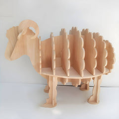 Modern Wooden Animal Theme Bookcase for Kids' Rooms