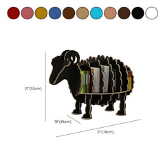 Modern Wooden Animal Theme Bookcase for Kids' Rooms Dimensions