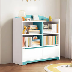 Modern Wooden Kids Bookcase with Flip Doors and Closed Back Main Product Image