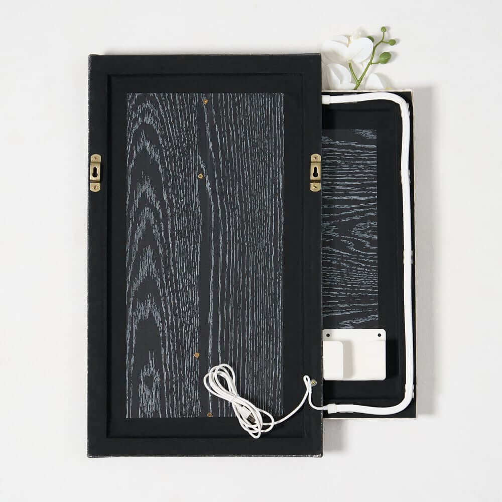 Modern Wooden Wall Art with Integrated LED Lighting
