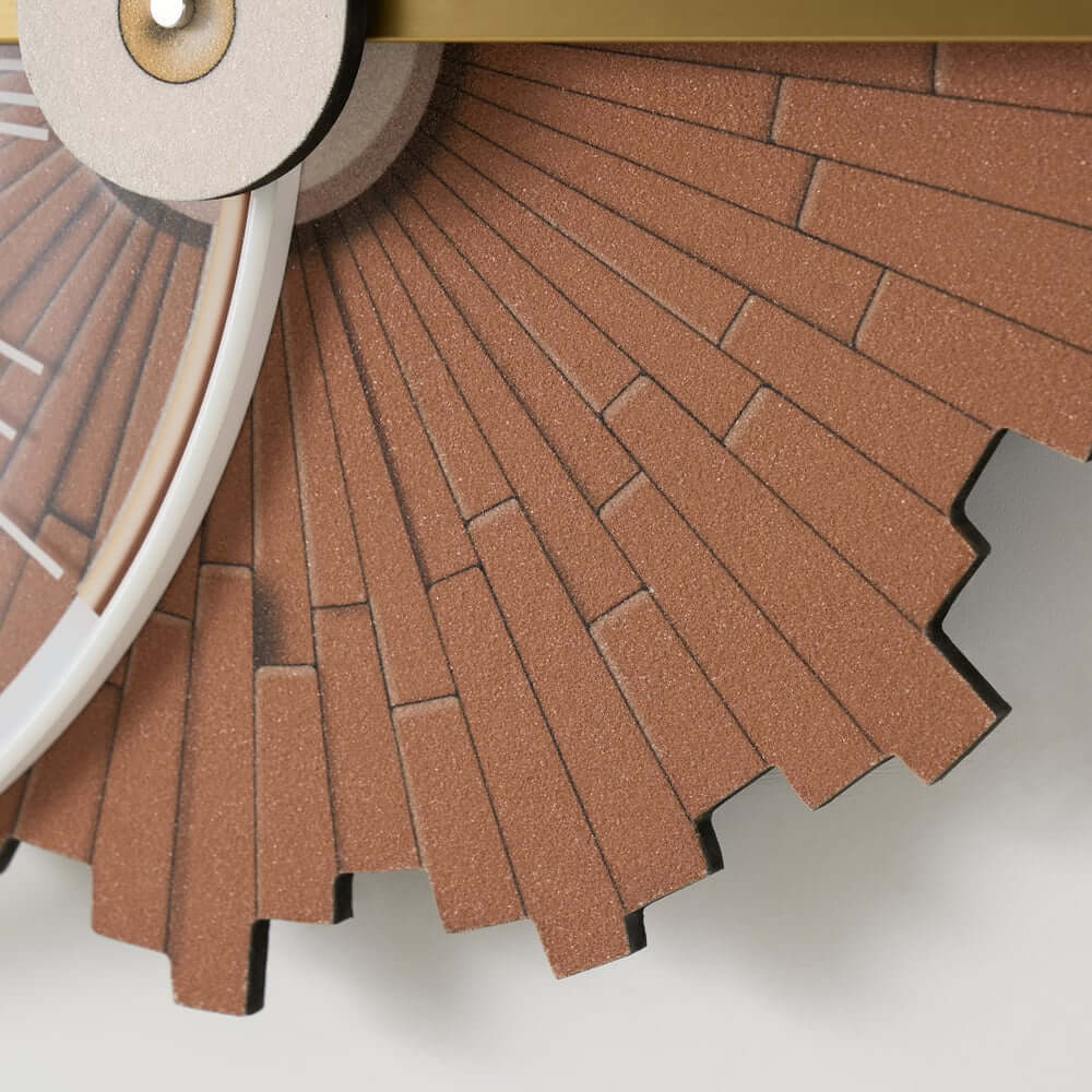 Modern Wooden Wall Art with Integrated LED Lighting, Round Design