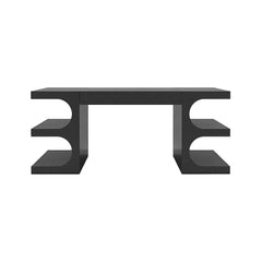 Modern Writing Desk with Drawer and Open Shelves