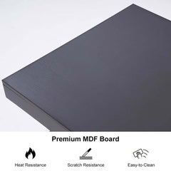 Modern Writing Desk with Drawer and Open Shelves