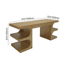 Modern Writing Desk with Drawer and Open Shelves Dimensions