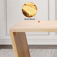 Modern Writing Desk with Drawer in Rubberwood and Metal Frame