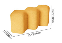 Modern Yellow Boucle Bench with Backless Design for Entryway Dimensions