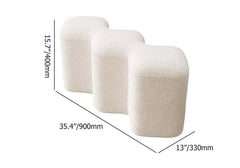 Modern Yellow Boucle Bench with Backless Design for Entryway Dimensions