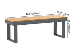Modular Black & Brown Outdoor Sofa Set with Propane Fire Pit Dimensions