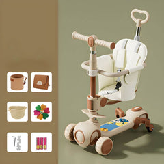 Modular Ride-On Scooter for Toddlers: Push, Sit or Glide