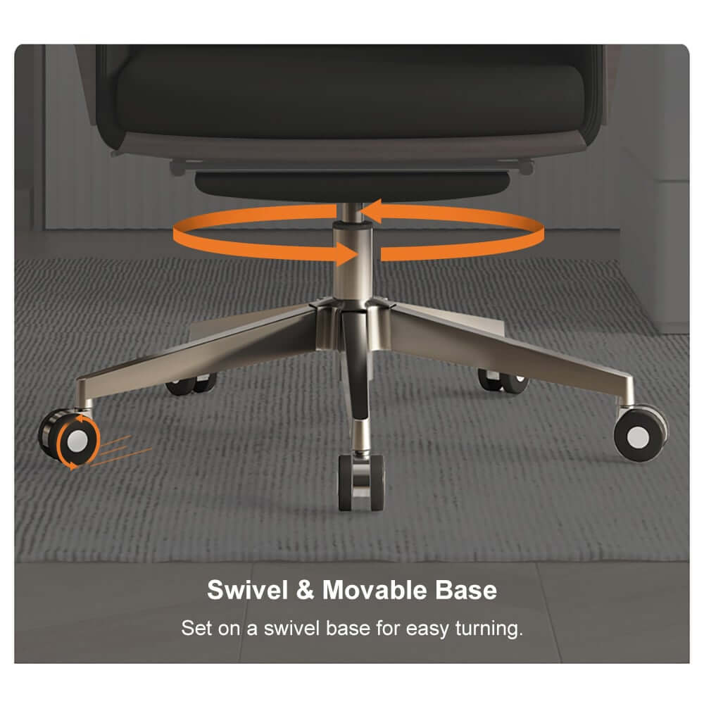 Multi-Purpose Double Office Desk and Leather Swivel Chair Set