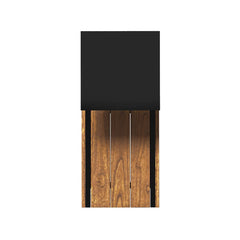 Natural & Gray Outdoor Sectional Sofa Set with Teak Table