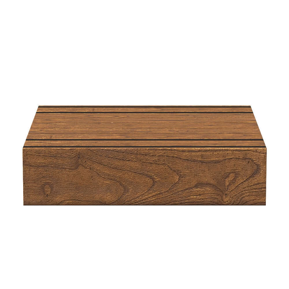 Natural & Gray Outdoor Sectional Sofa Set with Teak Table