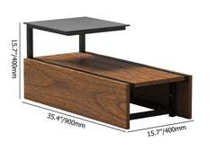 Natural & Gray Outdoor Sectional Sofa Set with Teak Table Dimensions